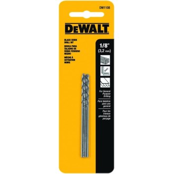 DeWalt DW1108 1/8 2pk Blk Oxide Bit