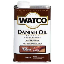 Danish Oil Wood Finish, Dark Walnut, 1-Qt.