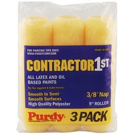 3-Pack Contractor First Paint Roller Covers, 9 x 3/8-In., 3-Pk.