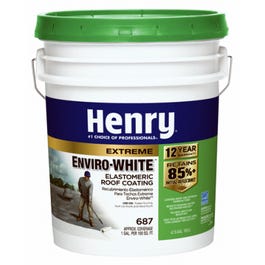 687 Elastomeric Roof Coating, Enviro White, 5-Gals.