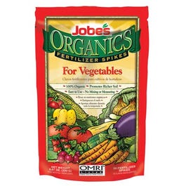 Organic Fertilizer Vegetable Spikes, 2-7-4, 50-Pk.