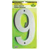 Address Number, Reflective Plastic, 6-In., 9