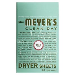 Dryer Sheets, Basil, 80-Ct.