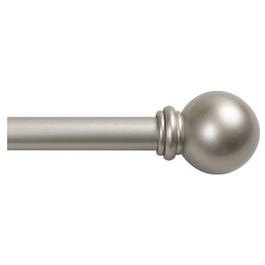 Chelsea Cafe Curtain Rod, Champagne Silver, 28 to 48-In.