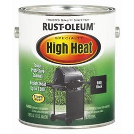 High-Heat Paint, BBQ Black Satin, 1-Gallon