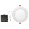 LED Integrated Ultra Slim Recessed Lighting Kit, White Finish, 12-Watts, 6-In.