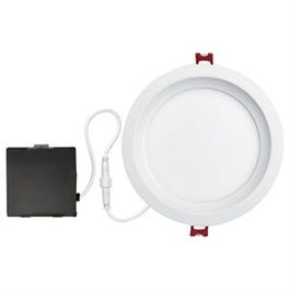 LED Integrated Ultra Slim Recessed Lighting Kit, Regressed Trim, White Finish, 12-Watts, 6-In.