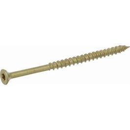 Power Pro One Exterior Screws, Flat Head, Bronze Epoxy Coated, #10 x 3.5-In., 55-Pk.