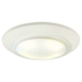 LED Light, Surface Mount, White/Frosted Lens, 1050 Lumens, 15-Watt, 7-3/8-In.