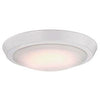 LED Light, Flush Mount, White/Frosted Lens, 1100 Lumens, 20-Watt, 11-In.