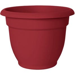 Ariana Planter, Plastic, Self-Watering, Bell Shape, Union Red, 12-In.