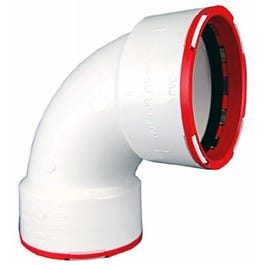 Schedule 40 DWV PVC Pipe Fitting, 90-Degree Elbow, 3-In.