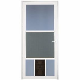 Classic View Pet Storm Door, White, 36-In.