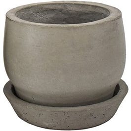 Planter With Tray, Fiber Cement, 4.8 x 4-In.