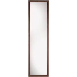 Plain Edge Frame Door Mirror, Walnut, Rectangle Molded, 14 x 50-In.