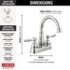 Delta Faucet WINDEMERE® Two Handle Centerset Bathroom Faucet in Chrome