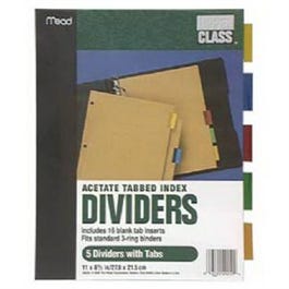 Tab Index Dividers, Colored, 8.5 x 11-In.