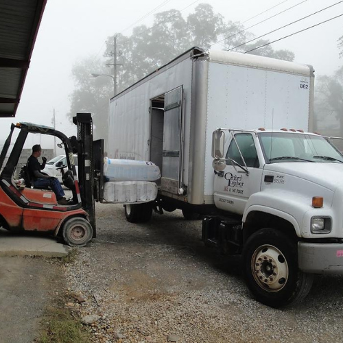 Oxford Lumber delivery vehicles