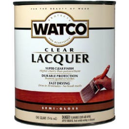 Lacquer Wood Finish, Clear Semi-Gloss, 1-Gallon