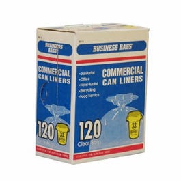 Institutional Trash Bags, Clear, 33-Gal., 120-Ct.