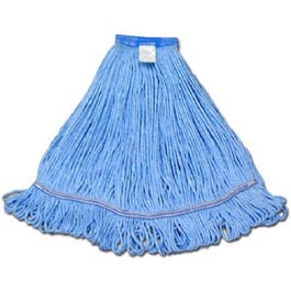 Mop Head, Blue Looped End, Cotton Rayon, 22-24-oz.