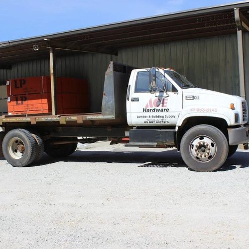 Oxford Lumber delivery vehicles