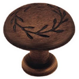 1.25-In. Bronze Leaf Cabinet Knob