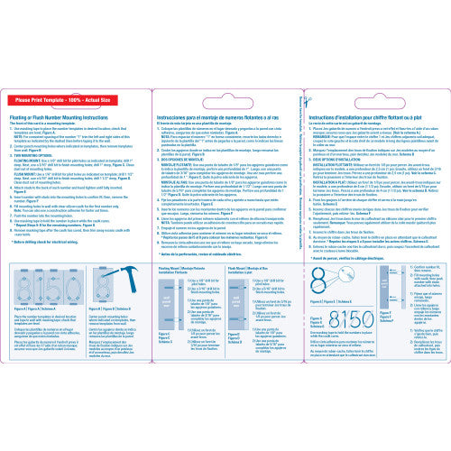 Hillman Distinctions Floating Mount House Number 5 Black