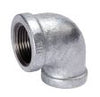 B & K Industries Galvanized 90° Reducing Elbow 150# Malleable Iron Threaded Fittings 1/2 x 3/8