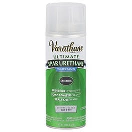 Outdoor Crystal Clear Spar Urethane, Satin Finish, 12-oz.