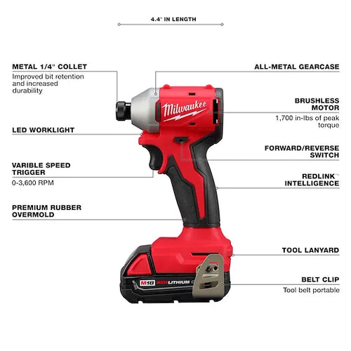 Milwaukee M18™ Compact Brushless 2-Tool Combo Kit