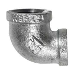 B & K Industries Galvanized 90° Reducing Elbow 150# Malleable Iron Threaded Fittings 1 1/4