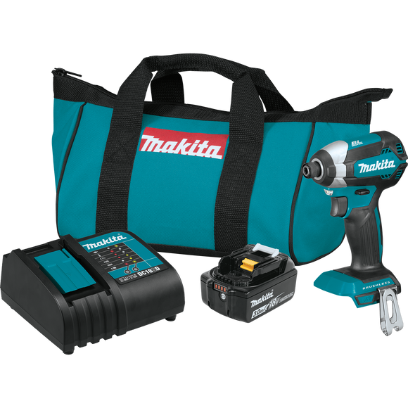 Makita 18V LXT® Lithium‑Ion Brushless Cordless Impact Driver Kit (3.0Ah)