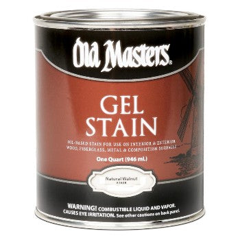 Old Masters 81604 Gel Stain, Natural Walnut ~ Quart