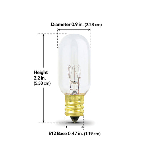 Feit Electric 40W Soft White (2700K) E17 Base T7 Clear Dimmable Incandescent Sign and Appliance Light Bulb