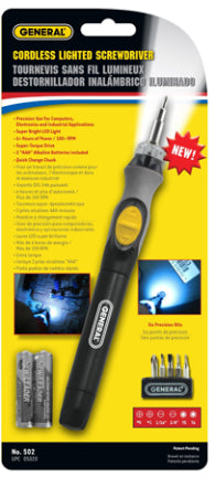 CORDLESS LIGHTED SCREWDRIVER