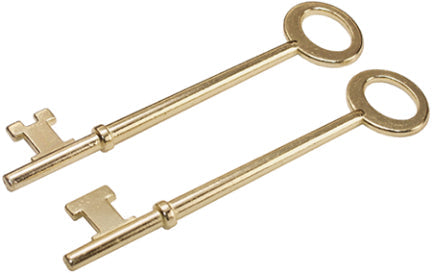 BRASS-PLATED SKELETON KEYS