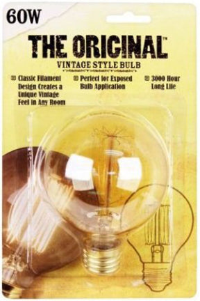 60 WATT CLEAR  VINTAGE BULB