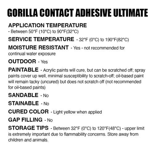 Gorilla Contact Adhesive Ultimate