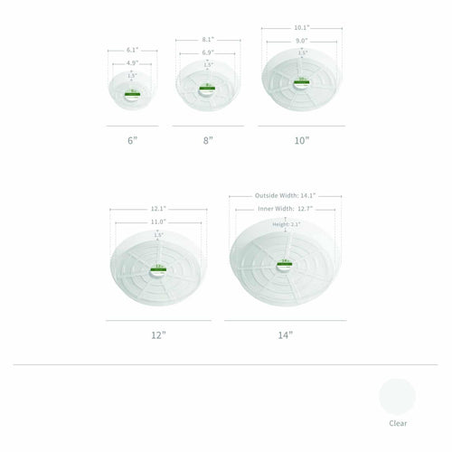 Crescent Garden Clear Heavy-Duty Plant Saucer