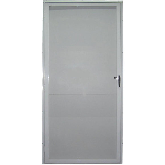 Croft Imperial Style 32 In. W x 80 In. H x 1-7/8 In. Thick White Full View Aluminum Storm Door