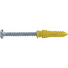 Hillman #4 - #6 - #8 Thread x 7/8 In. Yellow Ribbed Plastic Anchor (6 Ct.)