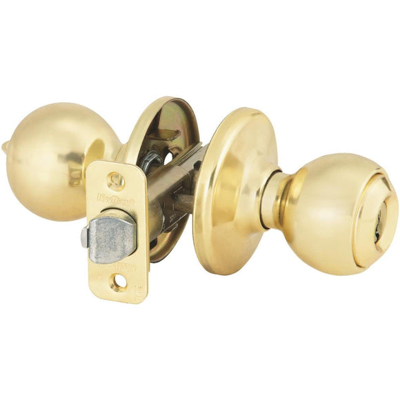 Kwikset Polo Polished Brass Entry Door Knob