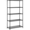 Honey Can Do 35 In. x 72 In. x 13 In. 5-Tier Black Stainless Steel Shelf