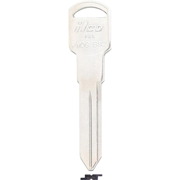 ILCO GM Nickel Plated Automotive Key, B92 (10-Pack)