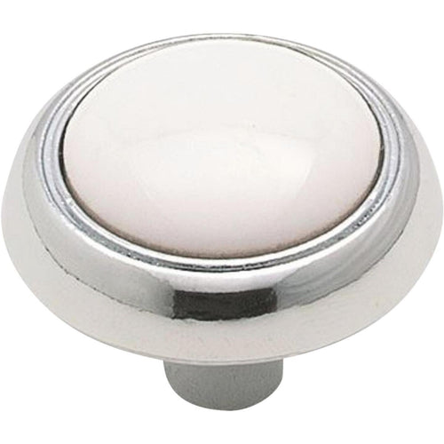 Amerock Allison Chrome & Ceramic 1-1/4 In. Cabinet Knob