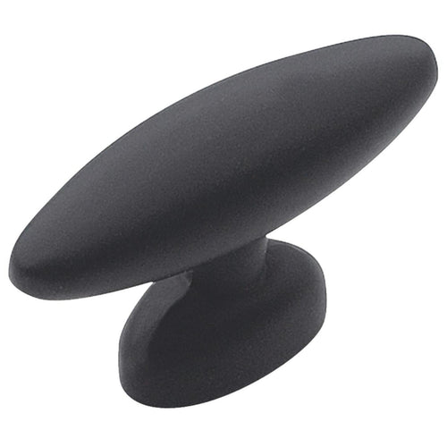 Amerock Basic Metals Flat Black 1-1/4 In. Cabinet Knob