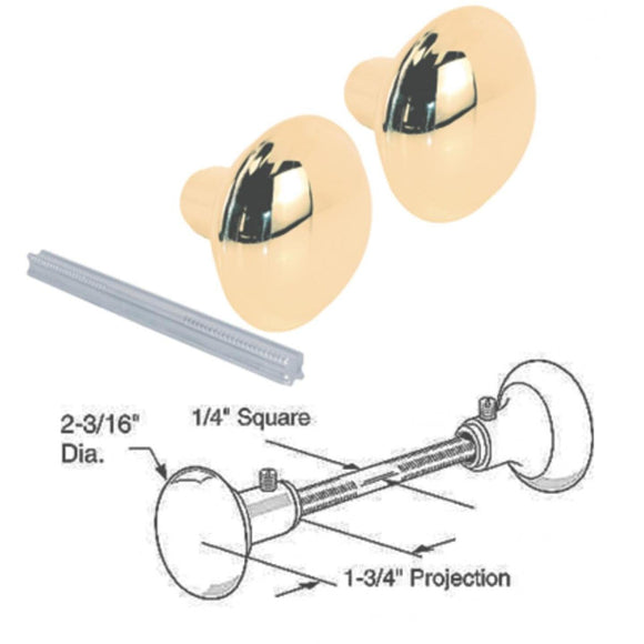 Defender Security Polished Brass Hall & Closet Door Knob