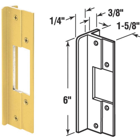 Defender Security Brass Aluminum Latch Guard