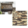 Smart Tiles 10 In. x 10.06 In. Glass-Like Plastic Backsplash Peel & Stick, Bellagio Keystone Mosaic